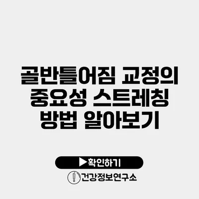 골반틀어짐 교정의 중요성 스트레칭 방법 알아보기