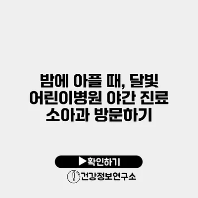 밤에 아플 때, 달빛 어린이병원 야간 진료 소아과 방문하기