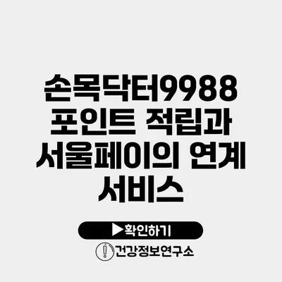 손목닥터9988 포인트 적립과 서울페이의 연계 서비스