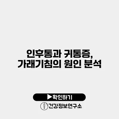 인후통과 귀통증, 가래기침의 원인 분석
