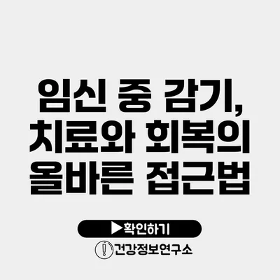 임신 중 감기, 치료와 회복의 올바른 접근법