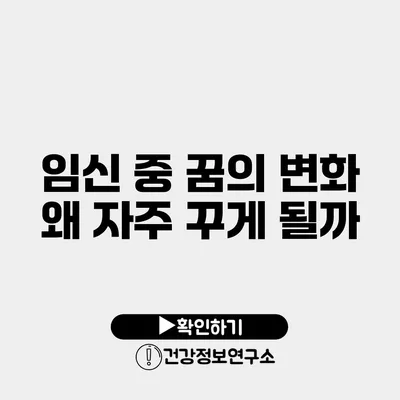 임신 중 꿈의 변화 왜 자주 꾸게 될까?