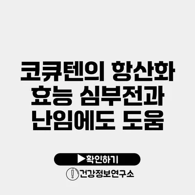 코큐텐의 항산화 효능 심부전과 난임에도 도움?