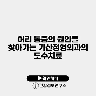 허리 통증의 원인을 찾아가는 가산정형외과의 도수치료
