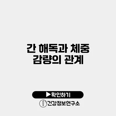 간 해독과 체중 감량의 관계