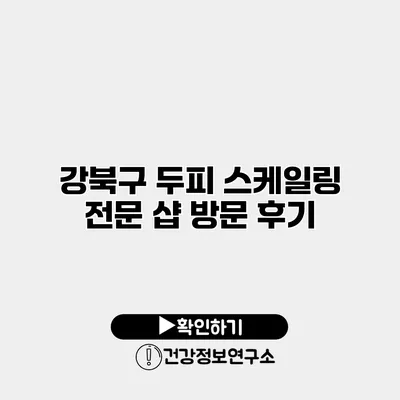 강북구 두피 스케일링 전문 샵 방문 후기