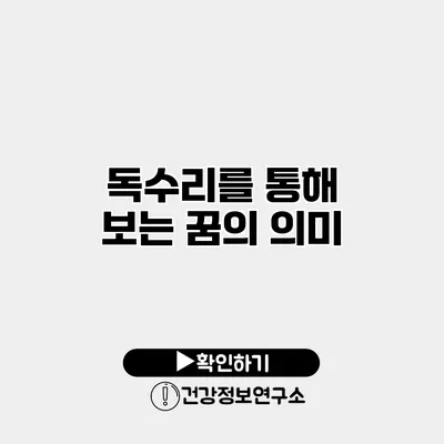 독수리를 통해 보는 꿈의 의미