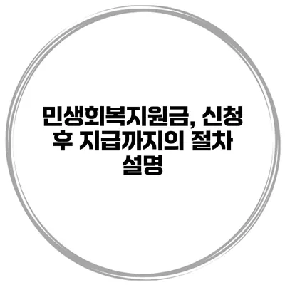 민생회복지원금, 신청 후 지급까지의 절차 설명