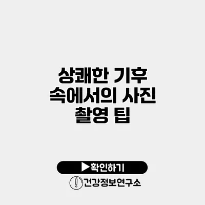 상쾌한 기후 속에서의 사진 촬영 팁