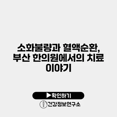 소화불량과 혈액순환, 부산 한의원에서의 치료 이야기