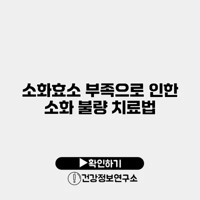 소화효소 부족으로 인한 소화 불량 치료법