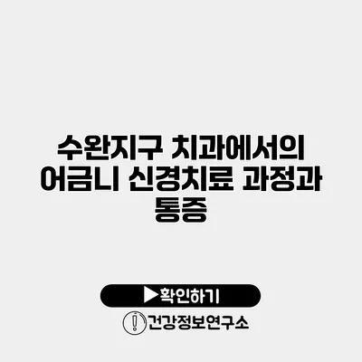 수완지구 치과에서의 어금니 신경치료 과정과 통증