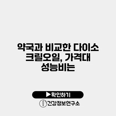 약국과 비교한 다이소 크릴오일, 가격대 성능비는?