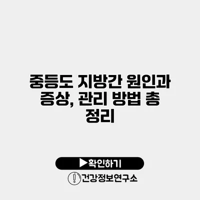 중등도 지방간 원인과 증상, 관리 방법 총 정리