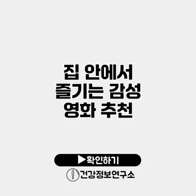 집 안에서 즐기는 감성 영화 추천