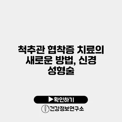척추관 협착증 치료의 새로운 방법, 신경 성형술
