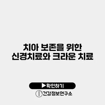 치아 보존을 위한 신경치료와 크라운 치료