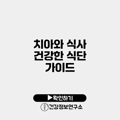 치아와 식사 건강한 식단 가이드