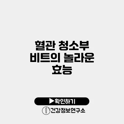 혈관 청소부 비트의 놀라운 효능