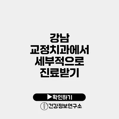 강남 교정치과에서 세부적으로 진료받기