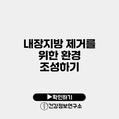 내장지방 제거를 위한 환경 조성하기