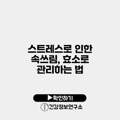 스트레스로 인한 속쓰림, 효소로 관리하는 법